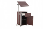 Тумба прикроватная MED-MOS с поворотной столешницей BLZ 030 (ПТ-001/ПТ-004) коричневый